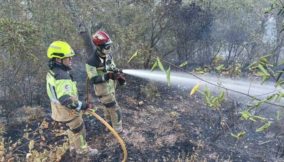 Evolución positiva del incendio de Niebla: una gran parte de los flancos se encuentra "sin frente activo"