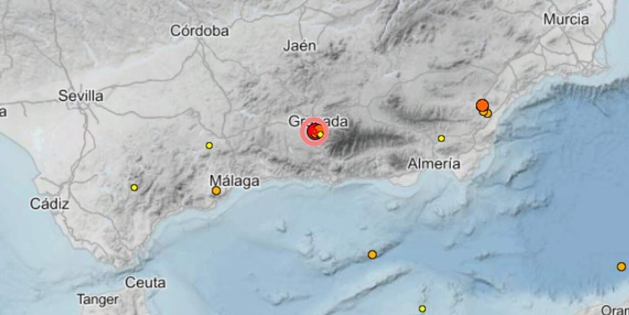 Un terremoto de magnitud 5 sacude a Granada