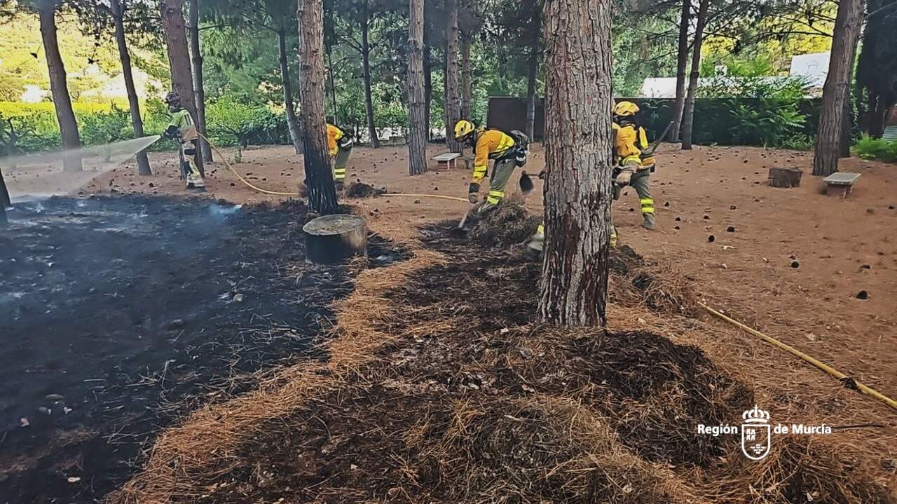 Extinguido un incendio en el paraje de El Argaz de Cieza