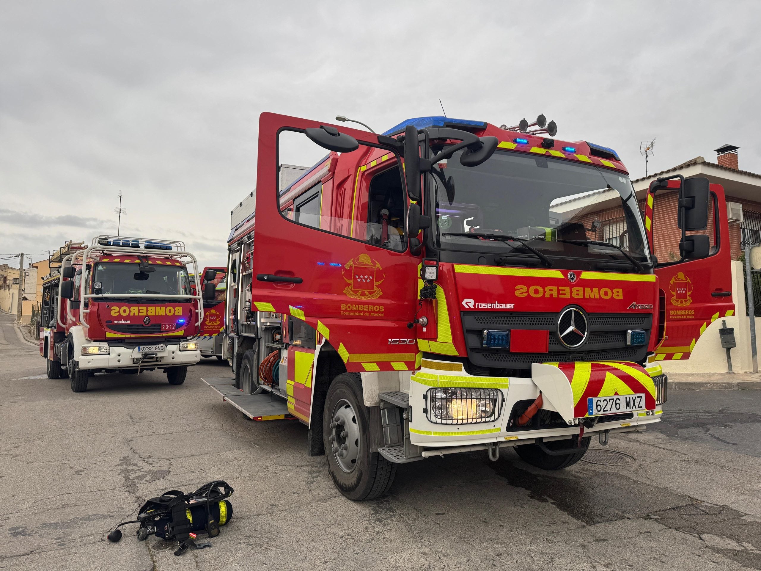 Bomberos de la Comunidad de Madrid actúan rápidamente