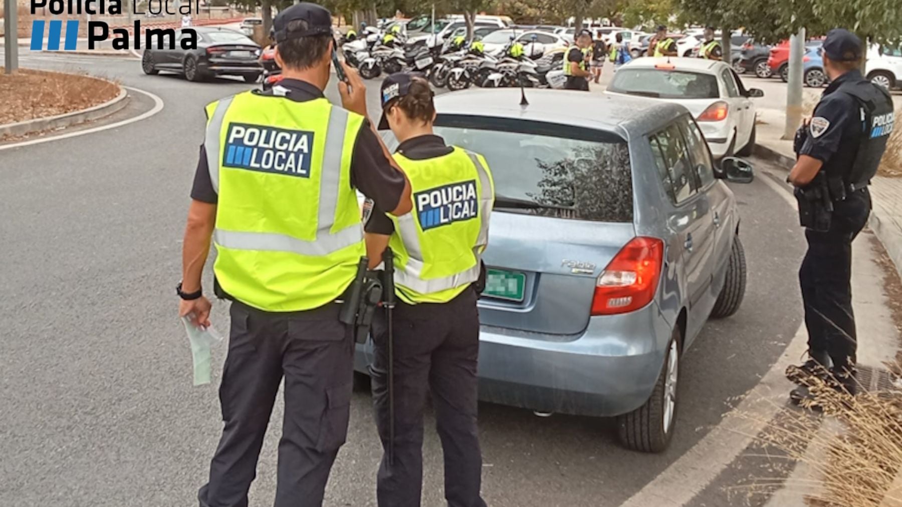 La Policía Local sorprende a un conductor en Palma con matrículas provisionales de otro coche