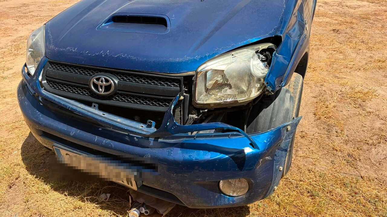 Un mulo desbocado destroza un coche en El Rocío y buscan a los dueños