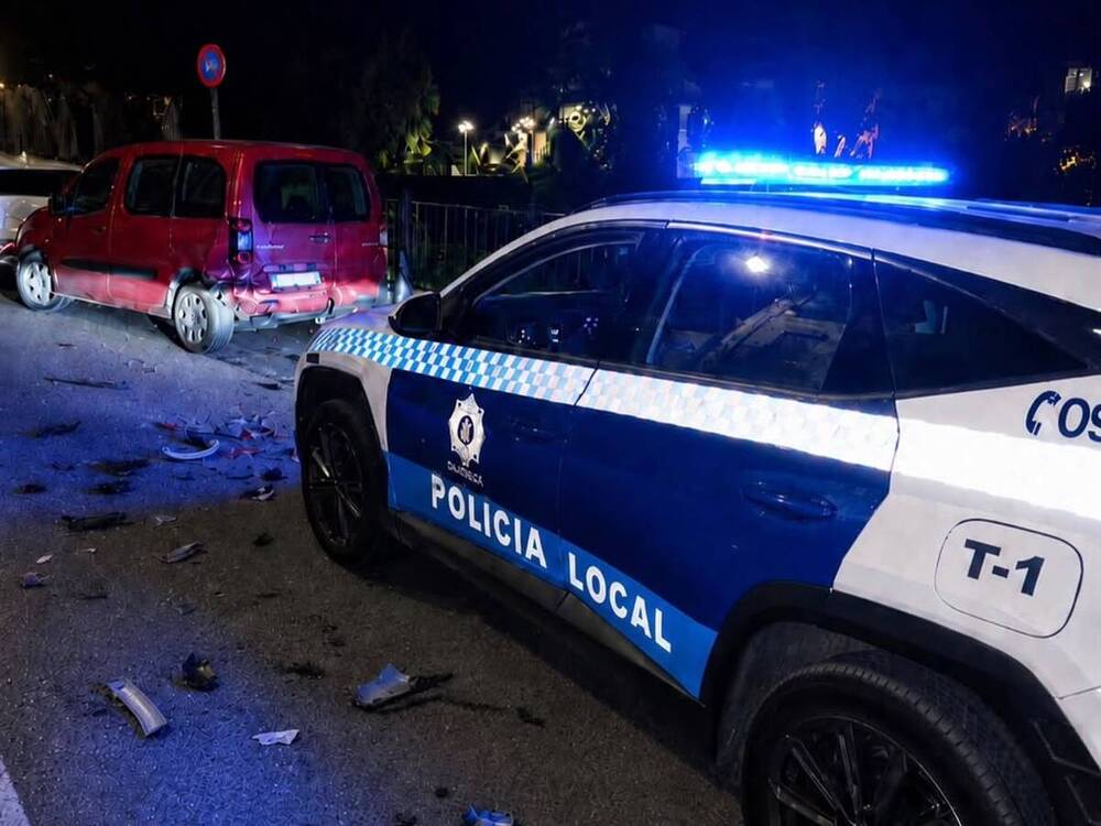 La Policía Local detiene a un conductor fugado tras un choque