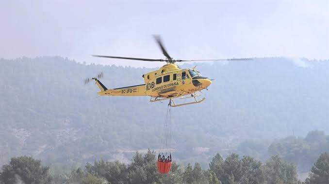 La Región envía un helicóptero para colaborar en la extinción del incendio en Huesca