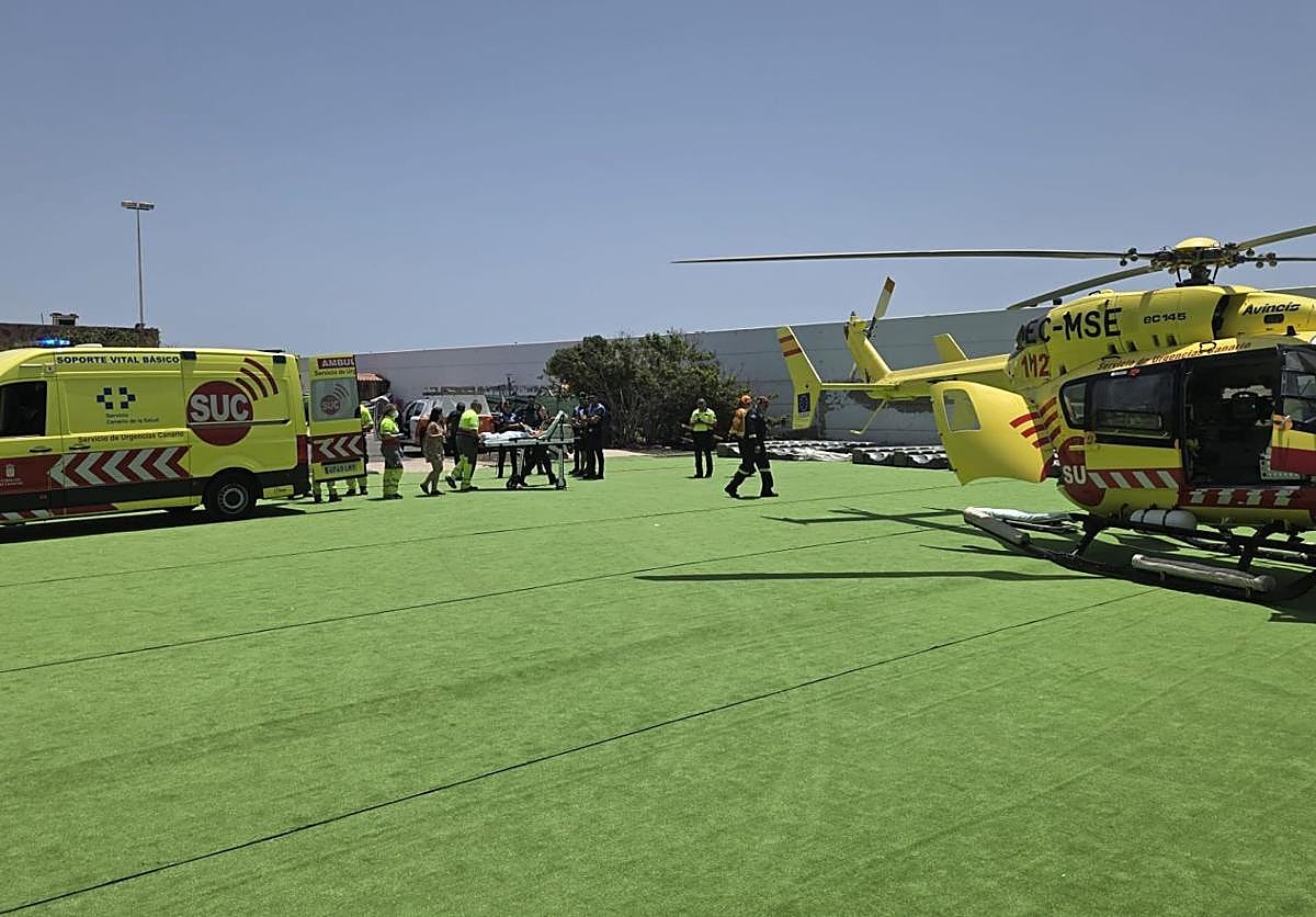 Una menor es trasladada en helicóptero a un centro hospitalario en estado grave tras sufrir un ahogamiento en Anfi del Mar