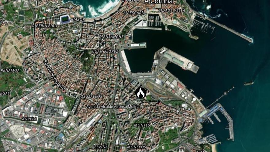 Un incendio en un edificio de A Coruña deja 11 heridos: investigan si un patinete eléctrico originó el fuego