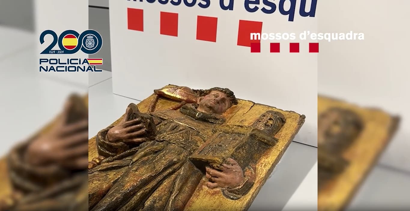Recuperado un relieve robado en Navarra tras pasar por el Rastro