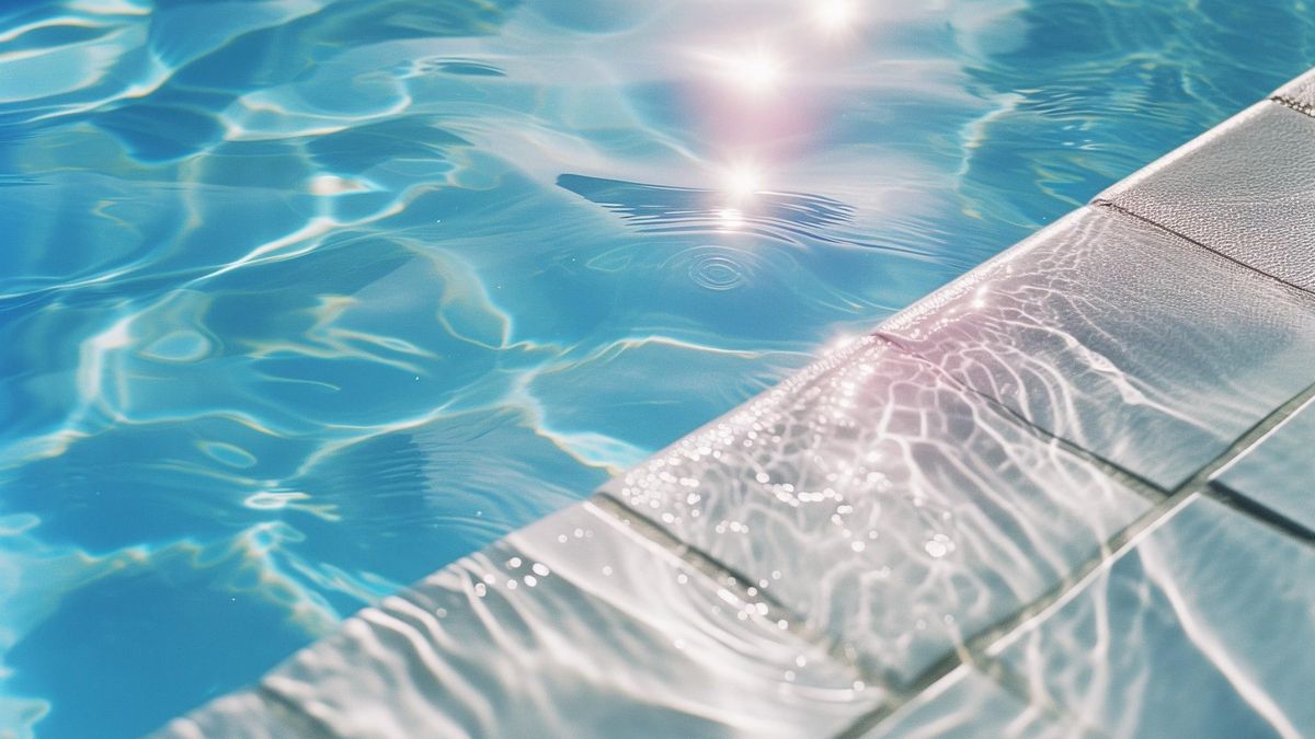 Imagen de archivo de una piscina de verano.