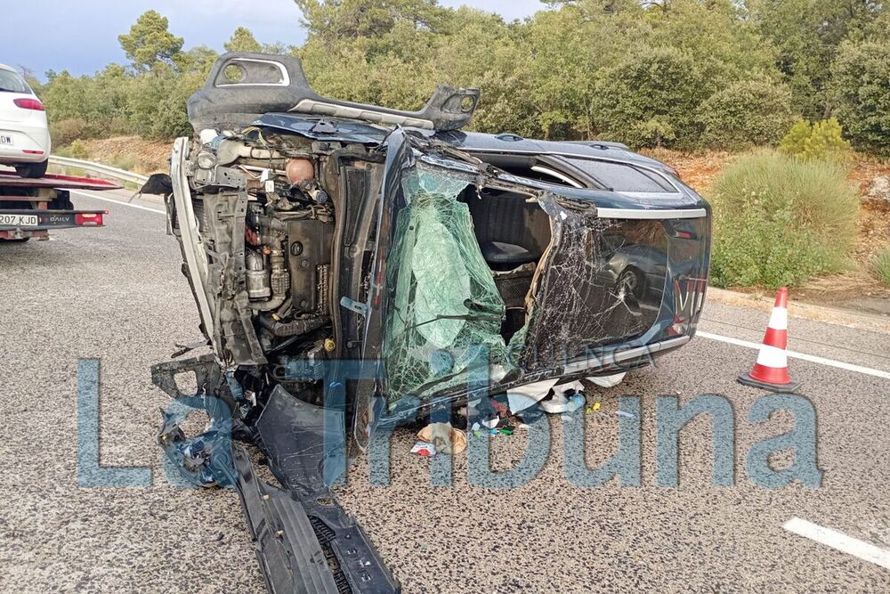 Herida una mujer de 33 años en un accidente en la A-40