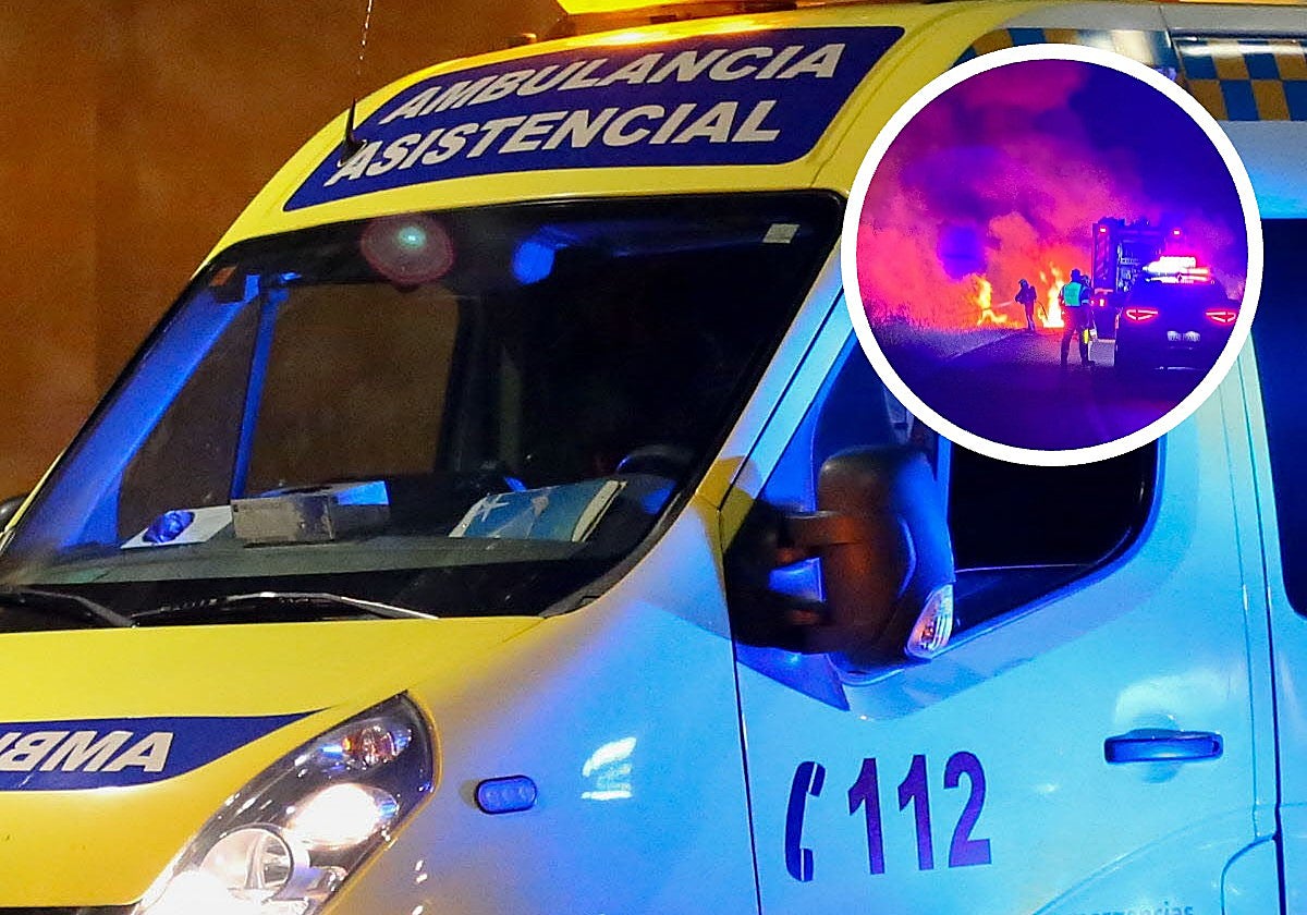 Herido un varón tras saltar del turismo en llamas en el que viajaba en la provincia de Salamanca