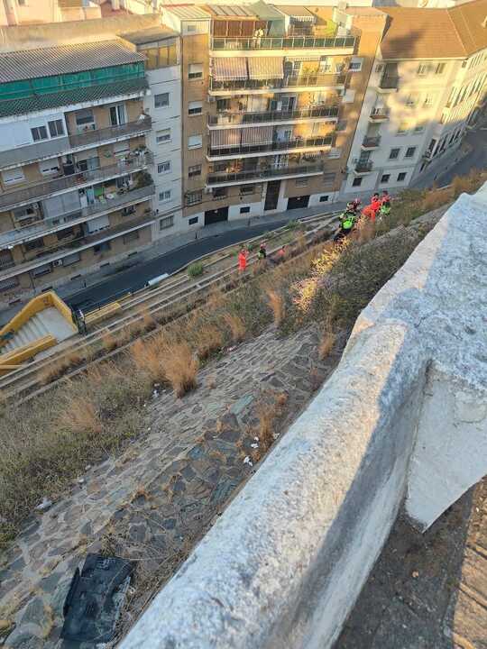 Bomberos, servicios sanitarios y policía local en el suceso. Fuente: David Vázquez