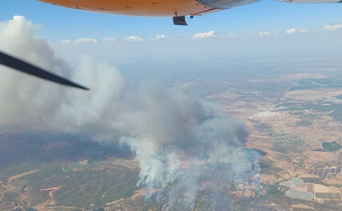 Activado el Plan de Emergencia Municipal de Ayamonte tras el incendio en la zona
