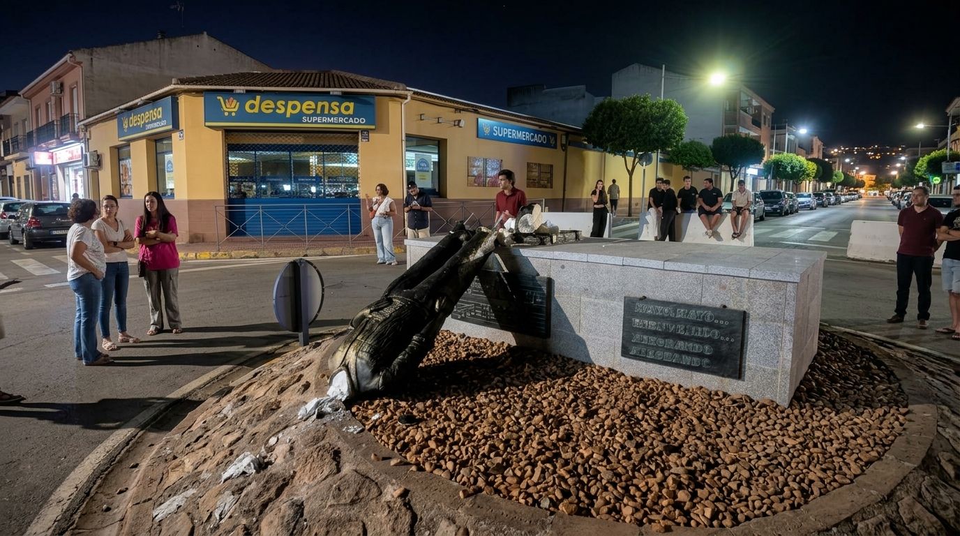 Acto vandálico en Almodóvar del Campo: Destrozan monumento dedicado al canto de los Mayos