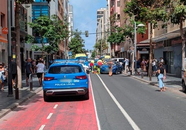 Grave una mujer tras ser atropellada en la calle León y Castillo en Las Palmas de Gran Canaria