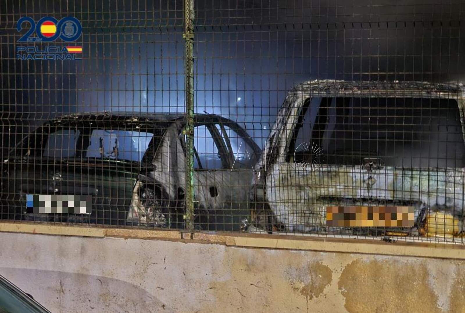 Detenidos dos jóvenes en Melilla por un incendio intencionado que devastó vehículos en un garaje comunitario
