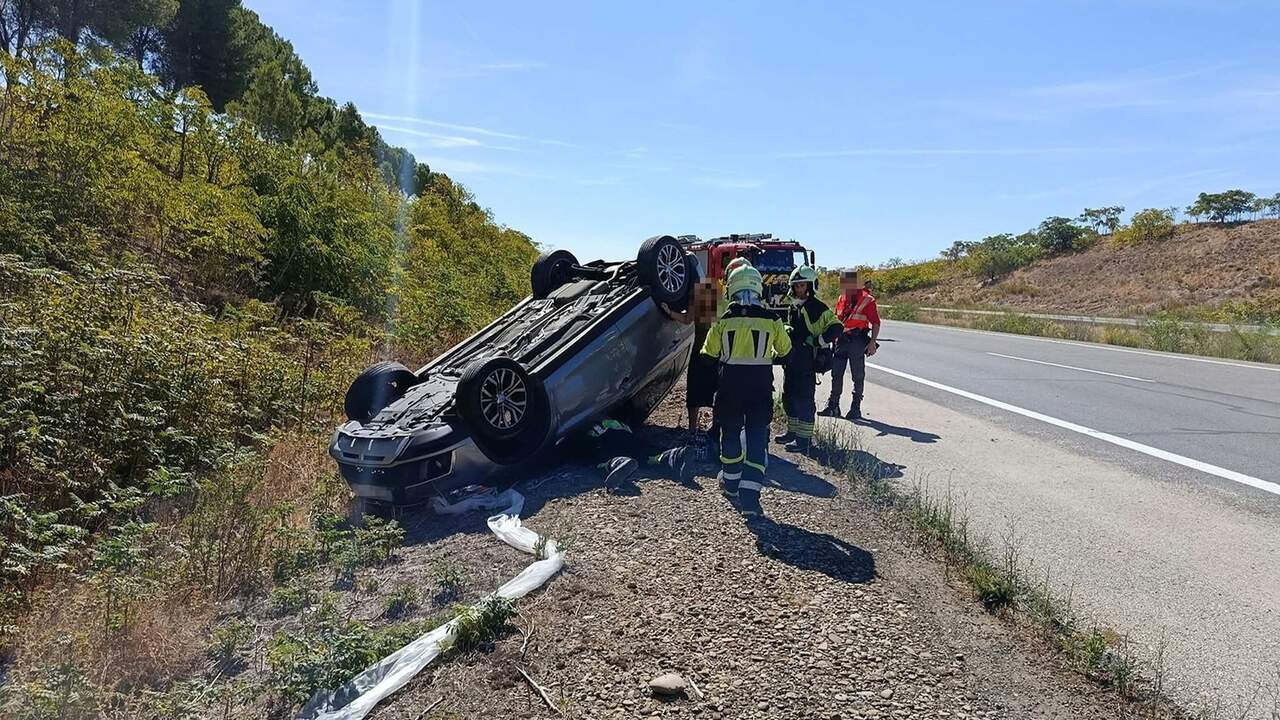 <p><strong>Dos mujeres heridas en accidente de tráfico en la AP-15 a la altura de Peralta</strong></p>