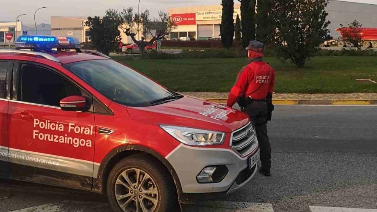 <p><strong>Imprudencia al volante: Policía Foral detiene a un turismo con nueve personas y cuatro menores sin protección en la AP-15</strong></p>