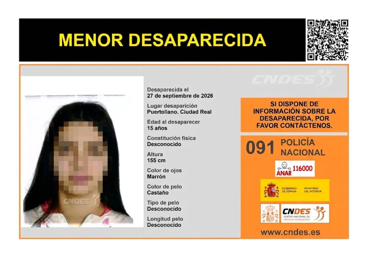 Localizan en buen estado a la menor de 15 años desaparecida en Puertollano
