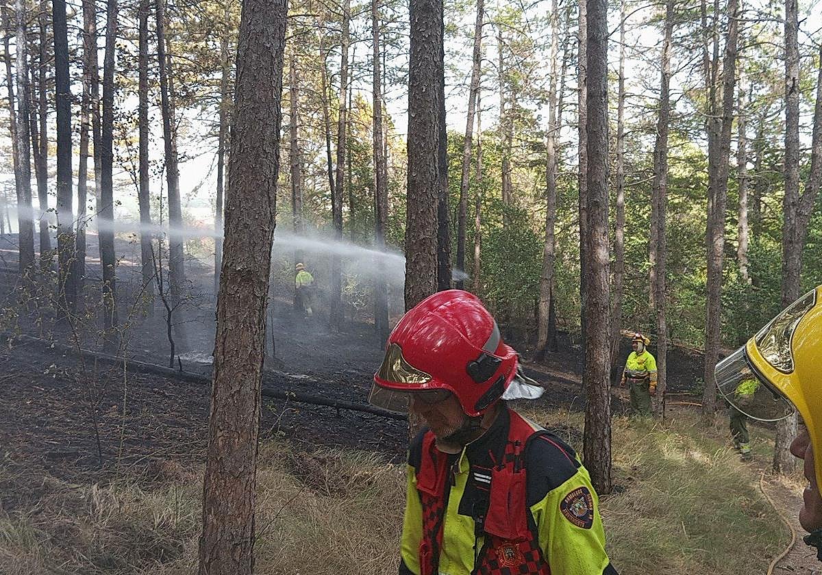 Nuevo susto por un incendio en el Castillo de Burgos, el segundo en 24 horas