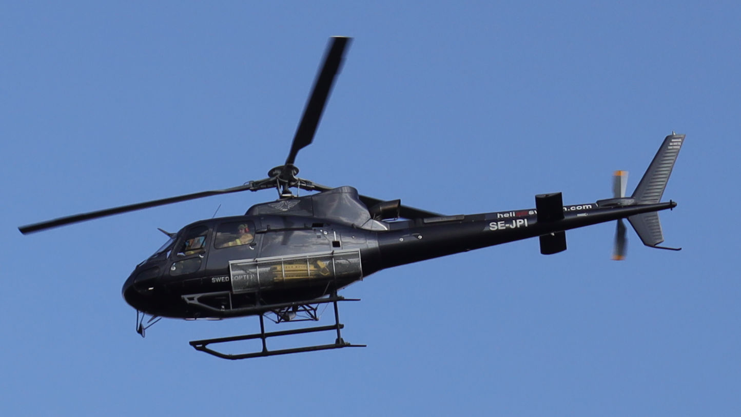 Helicóptero en incendio