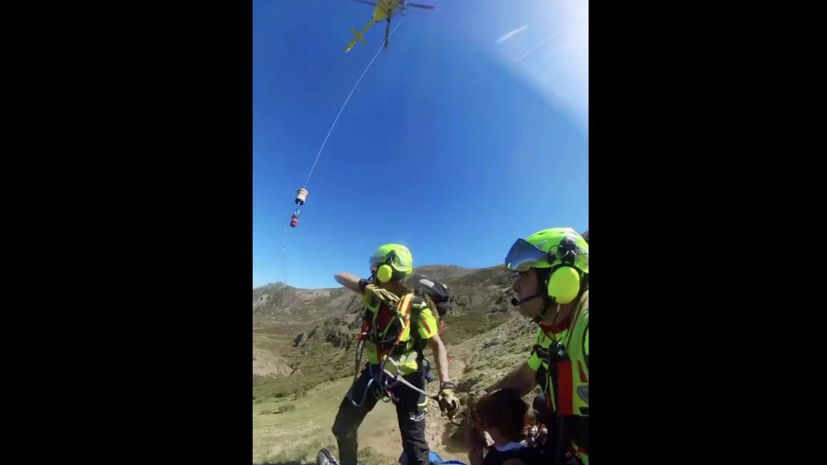 Rescate de una senderista en el Lago Chao, en la comarca de Babia