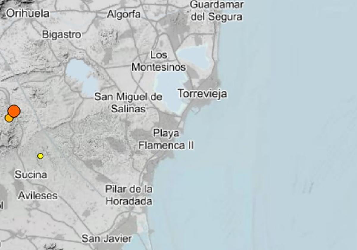 Un nuevo terremoto de 2,9 de magnitud sacude el sur de Alicante
