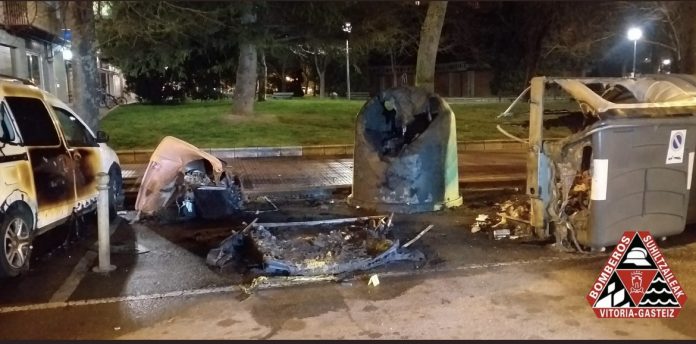 Queman en Vitoria 9 contenedores al mes ¡113.000 euros!