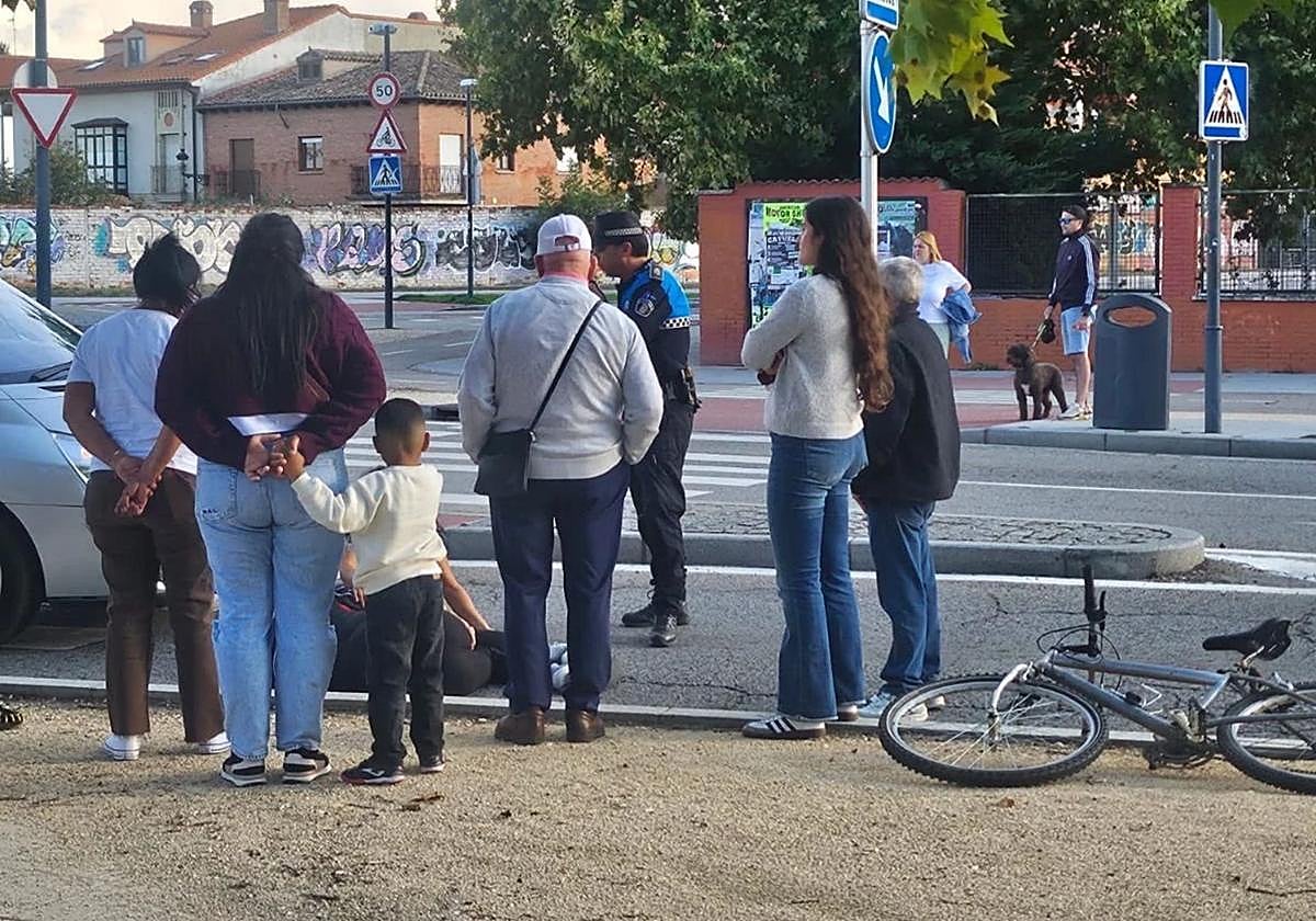 Herido un ciclista en un accidente con un turismo en la ciudad de Burgos