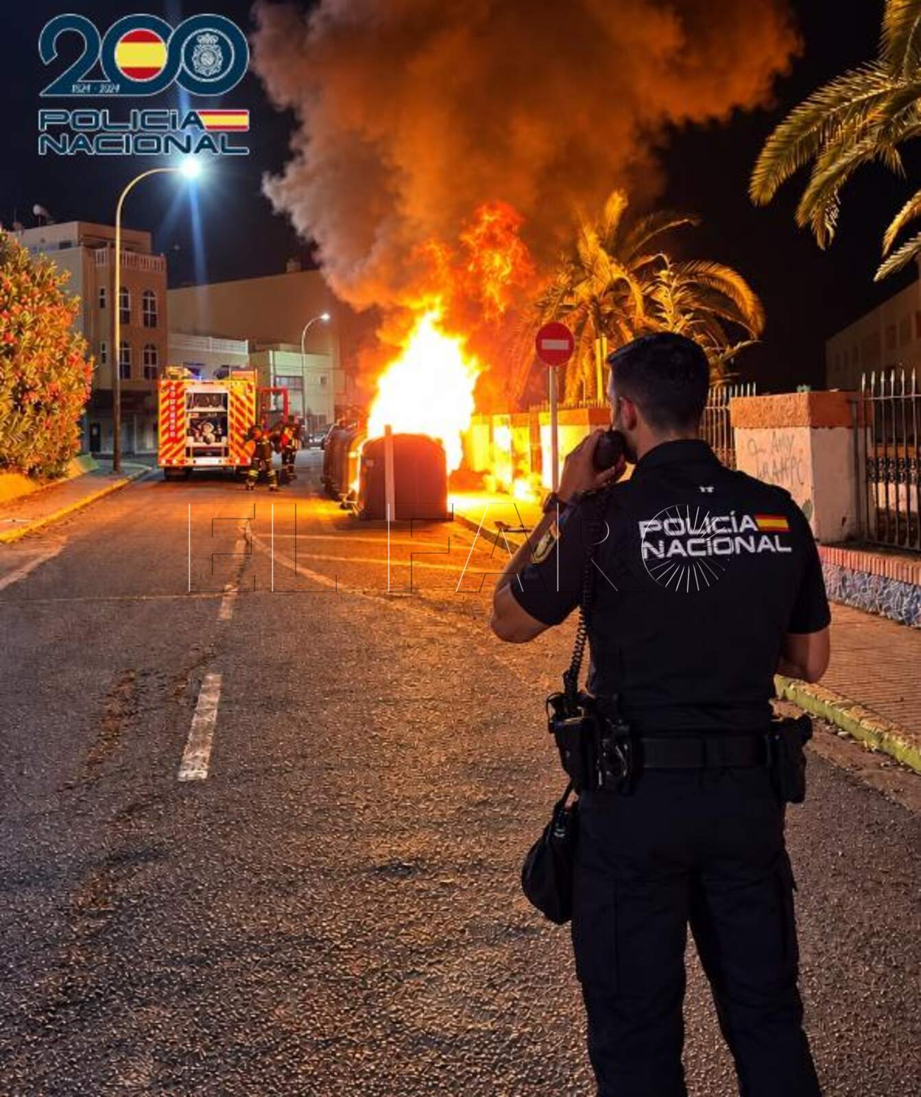 La Policía Nacional confirma que los detenidos por el incendio del barco son menores