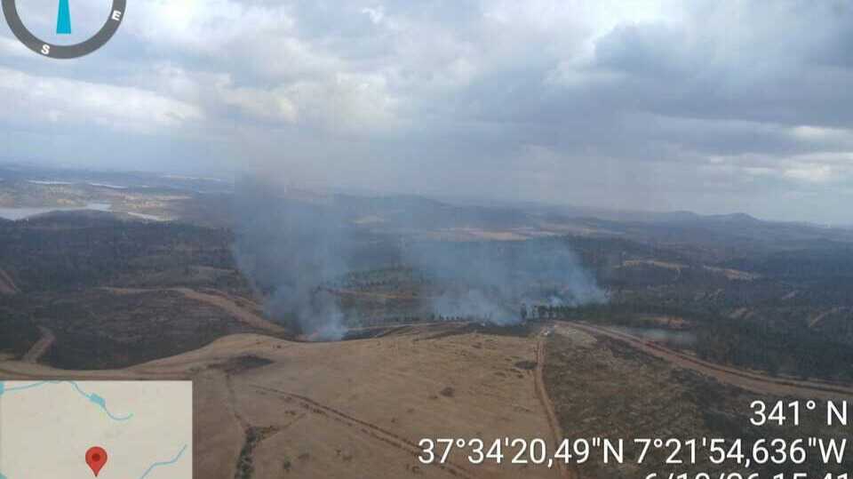 El fuego activa las alarmas en Huelva: dos incendios declarados en Calañas y Castillejos