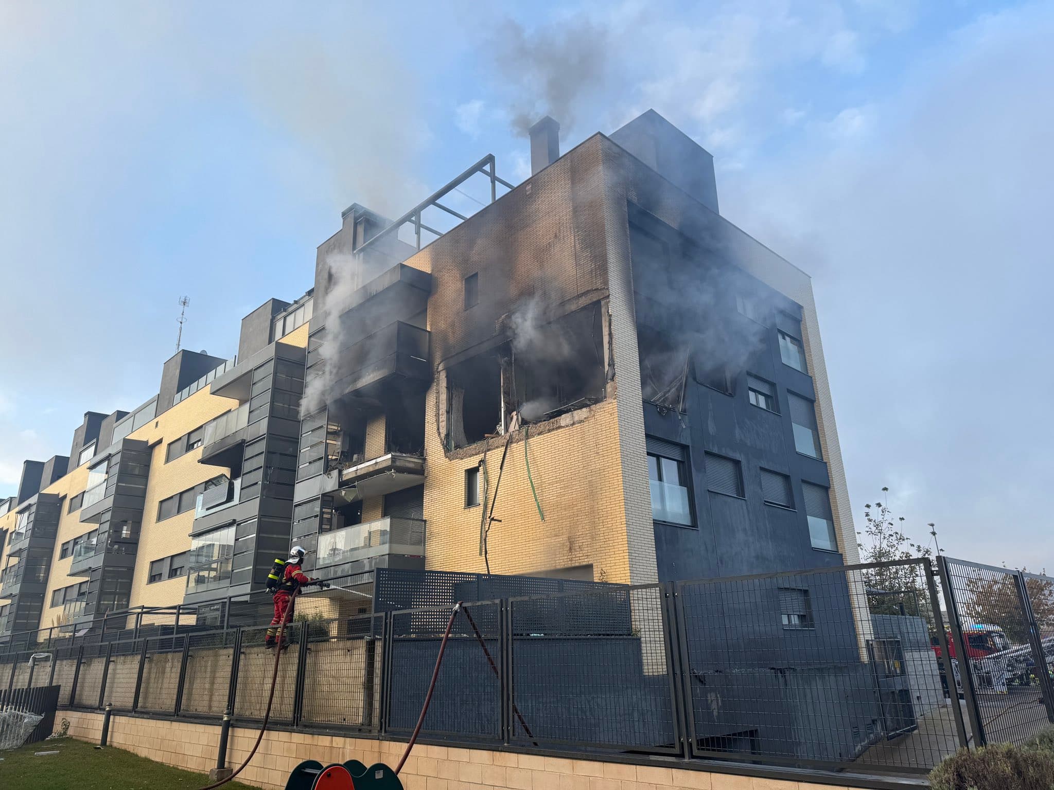 Explosión en un bloque de viviendas de Valdemoro