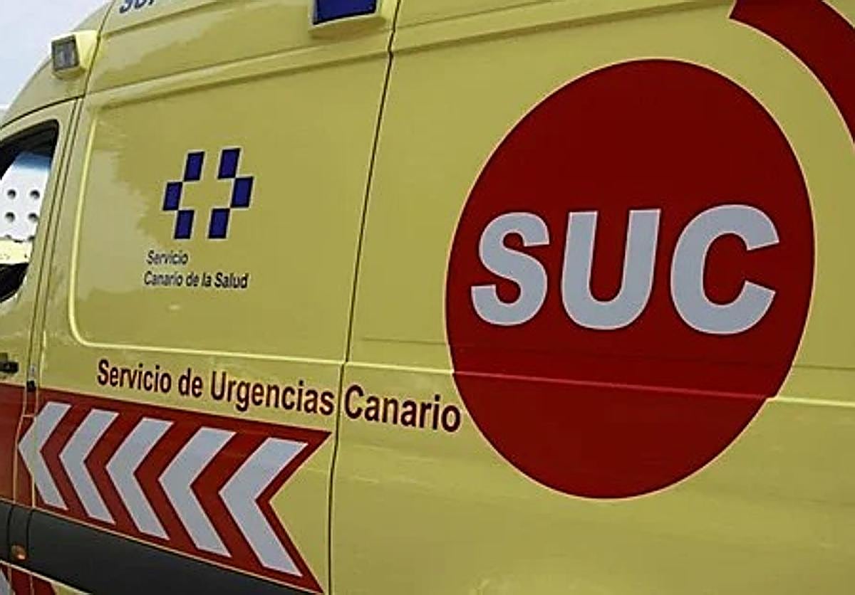 Un hombre de 65 años, grave tras chocar contra una mediana y volcar en la GC-1, a la altura de Agüímes