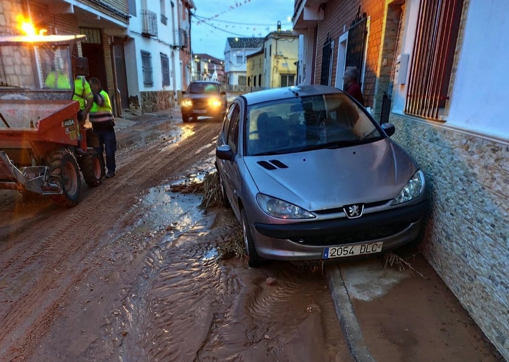 Inundaciones en Buenache de Alarcón por una fuerte tormenta