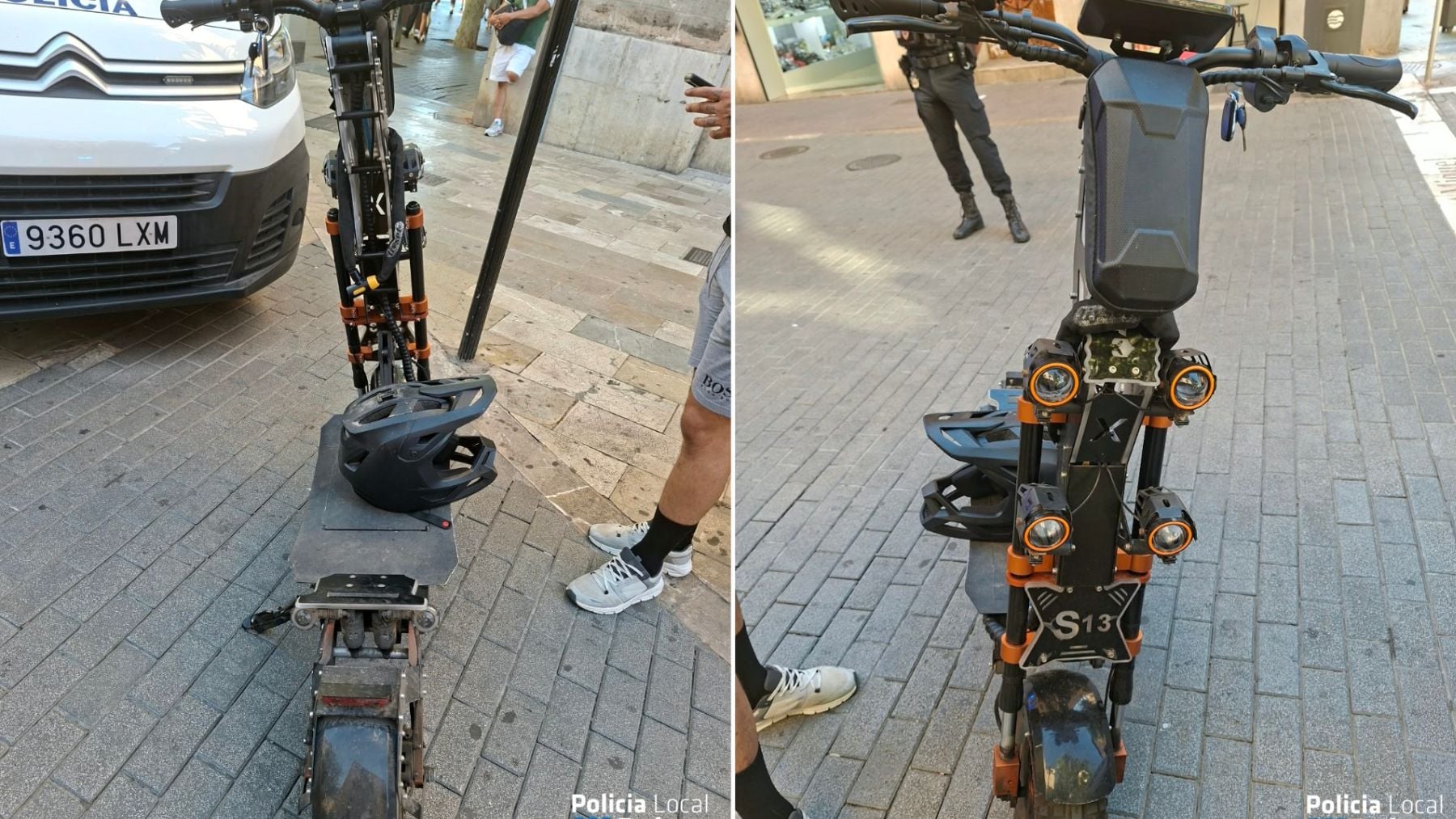 La Policía Local de Palma intercepta un patinete eléctrico trucado capaz de alcanzar los 103 km/h