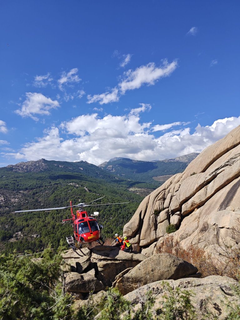 escalador rescatado en La Pedriza