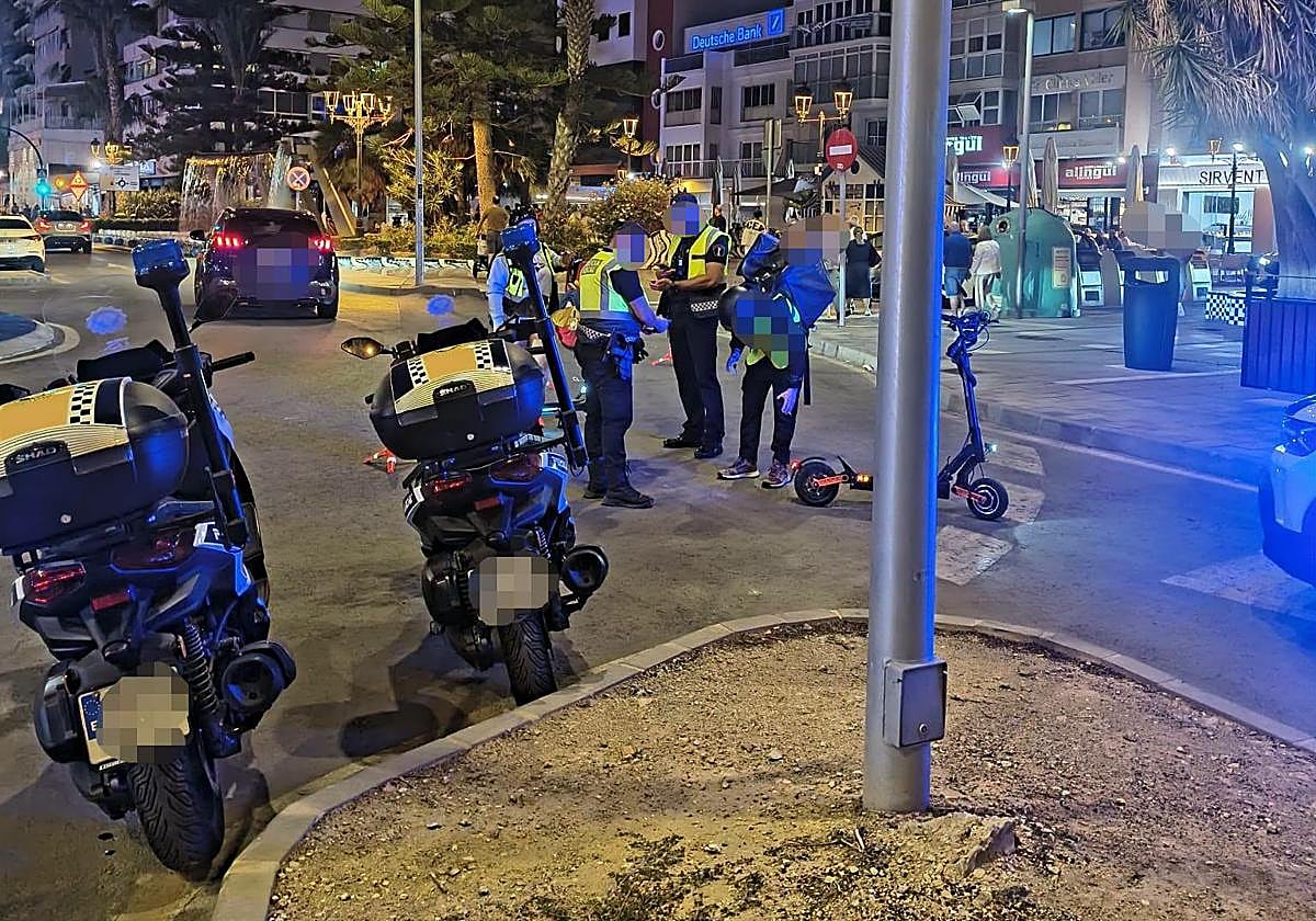 Más de una decena de multas y dos patinetes eléctricos inmovilizados en un municipio de Alicante