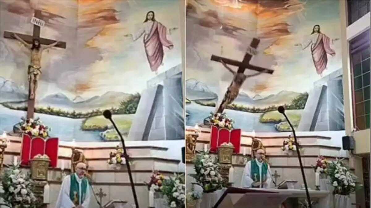 Muere un cura tras ser golpeado por una cruz durante una misa retransmitida en directo